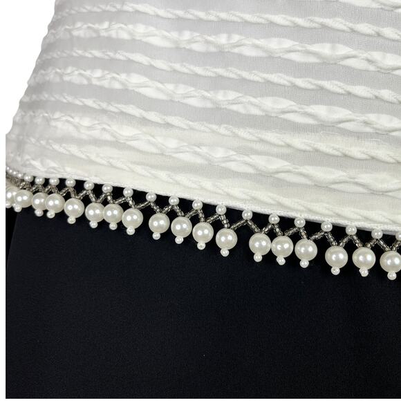 David's Bridal Mother of the Bride Layered Maxi Dress Pearl Accent Size 8 formal - Picture 4 of 7